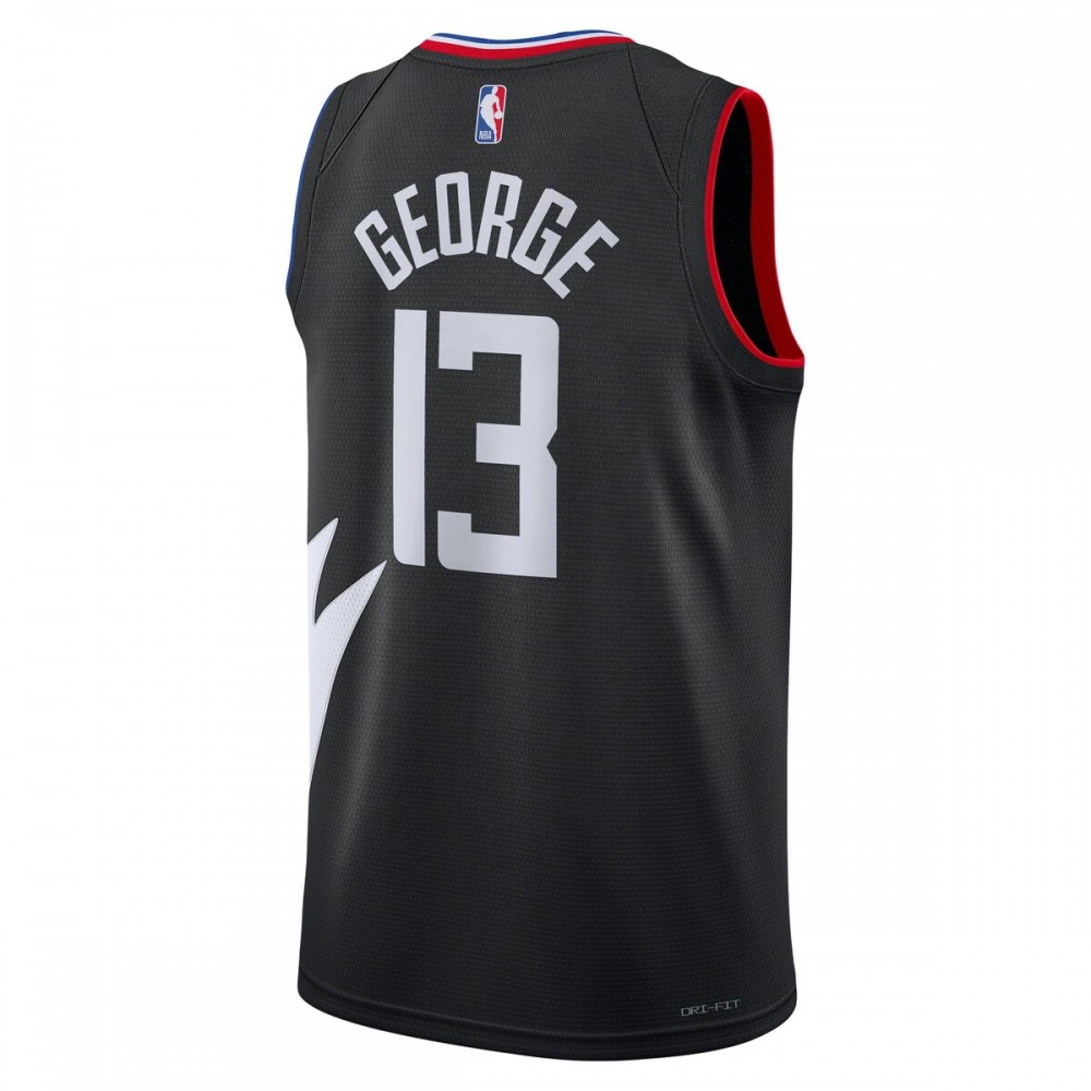 Paul George LA Clippers Jordan Brand 2022/23 Statement Edition Swingman Jersey - Black-Pro Kit Vault | Brand New 26/27 Sports Jerseys